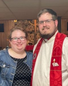Pastor Mike and his wife Rachel following his installation as pastor at Immanuel on August 15, 2021.